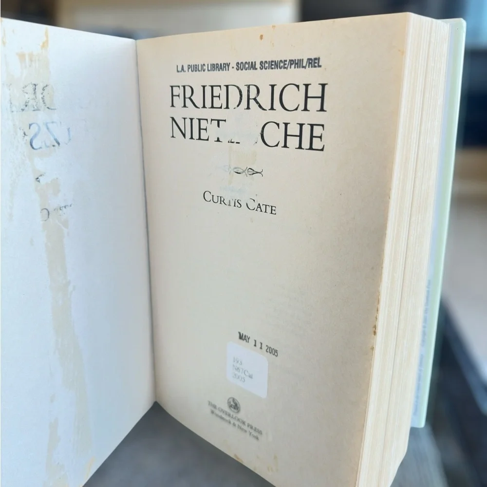 Friedrich Nietzsche Book by Curtis Cate